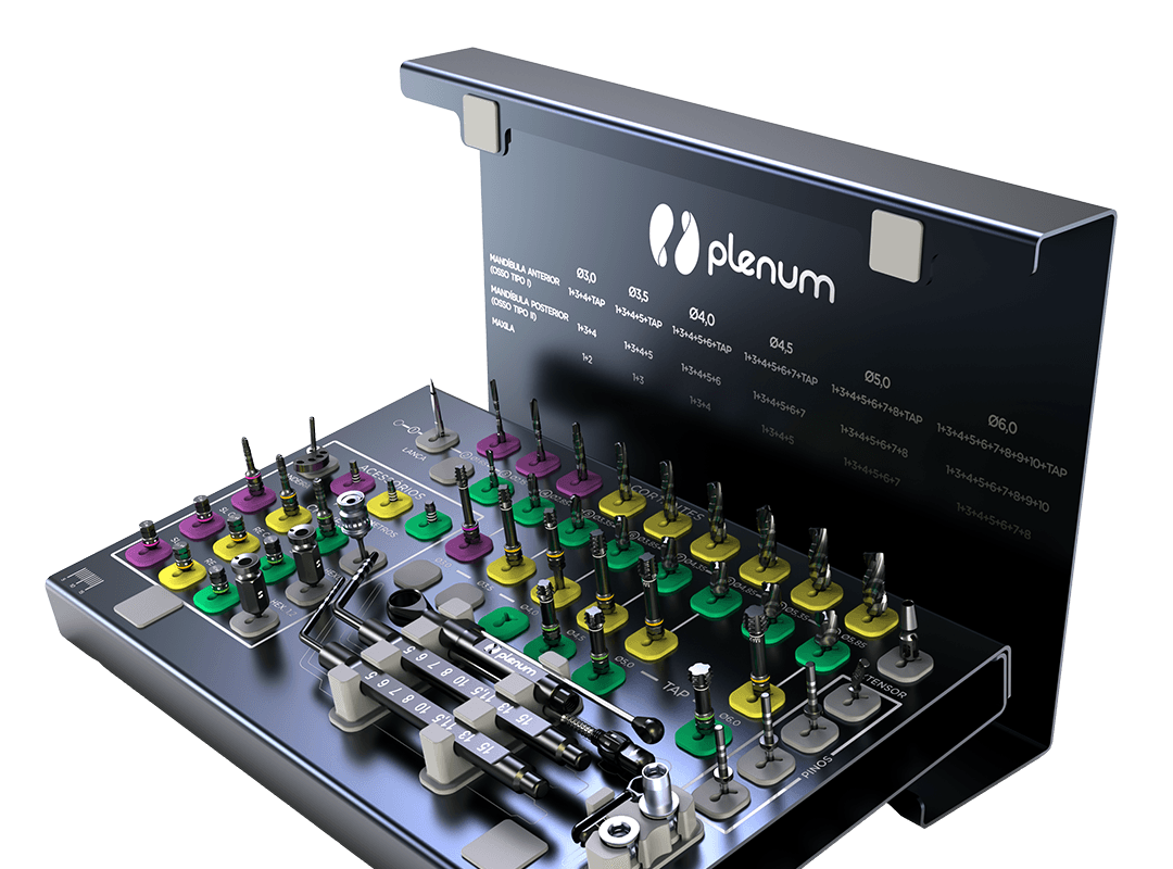 Vista oblicua de una caja de instrumentos